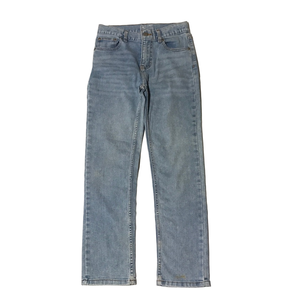 WONDER NATION—SLIM—Boys’ Light Wash Blue Denim Jeans Adjustable Waistband—14Slim - Picture 3 of 17